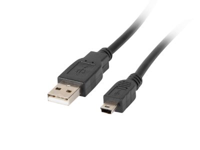 Mini USB to USB Type-A 2.0 Cable, 1.8 m, CA-USBK-10CC-0018-BK, Mini USB to USB Type-A