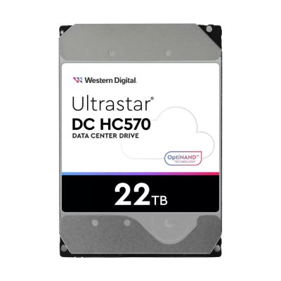 HDD, WESTERN DIGITAL ULTRASTAR, Ultrastar DC HC570, WUH722222AL5201, 22TB, SAS, 512 MB, 7200 rpm, 3,5", MTBF 2500000 hours, 0F48051