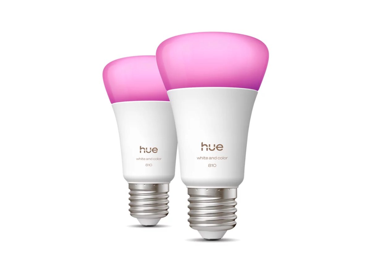 Philips Hue WCA 810 A60 2P EU, E27, 6 W, White and colour light, Bluetooth and Zigbee