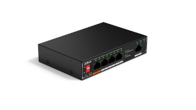 Switch, DAHUA, PoE ports 4, 60 Watts, SF1005P
