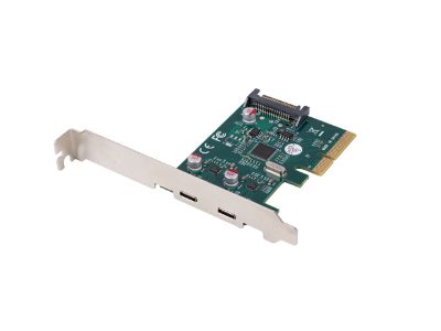 Lanberg PCI-Express X1 Card to 2X USB-C 3.2 GEN 2X1 Low profile, PCE-UC3-002