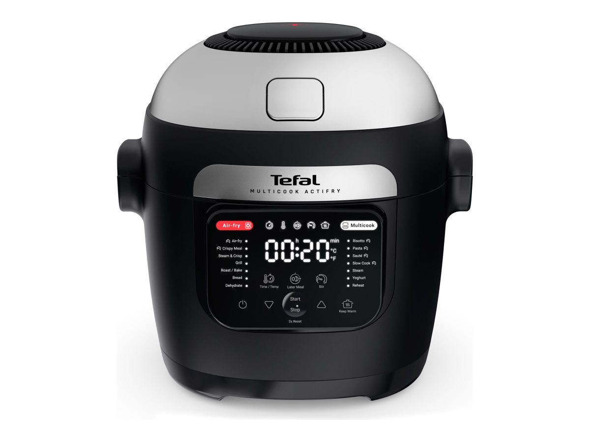 TEFAL Air Fryer and Multicooker, MY741CF0 Actifry, Power 1334 W, Capacity 6 L, Black/Silver