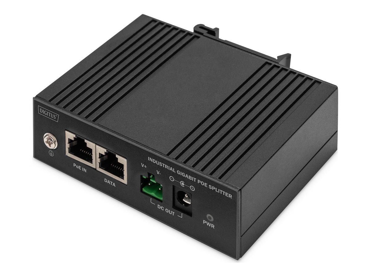 Gigabit Ethernet PoE Splitter, Industrial, 60W
