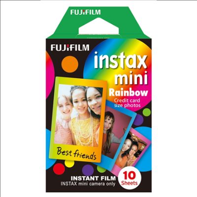 Instax Mini Rainbow Instant Film, 86 x 54 mm, Quantity 10