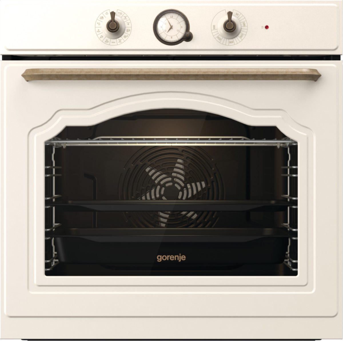 Oven, BOS67371CLI, 77 L, Multifunctional, EcoClean, Mechanical control, Steam function, Convection, Height 59.5 cm, Width 59.5 cm, Beige