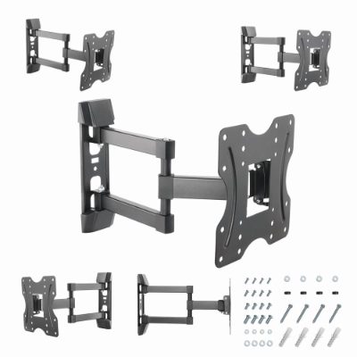 Wall mount, WM-42ST-02, Tilt, Swivel, 23-42 ", Black