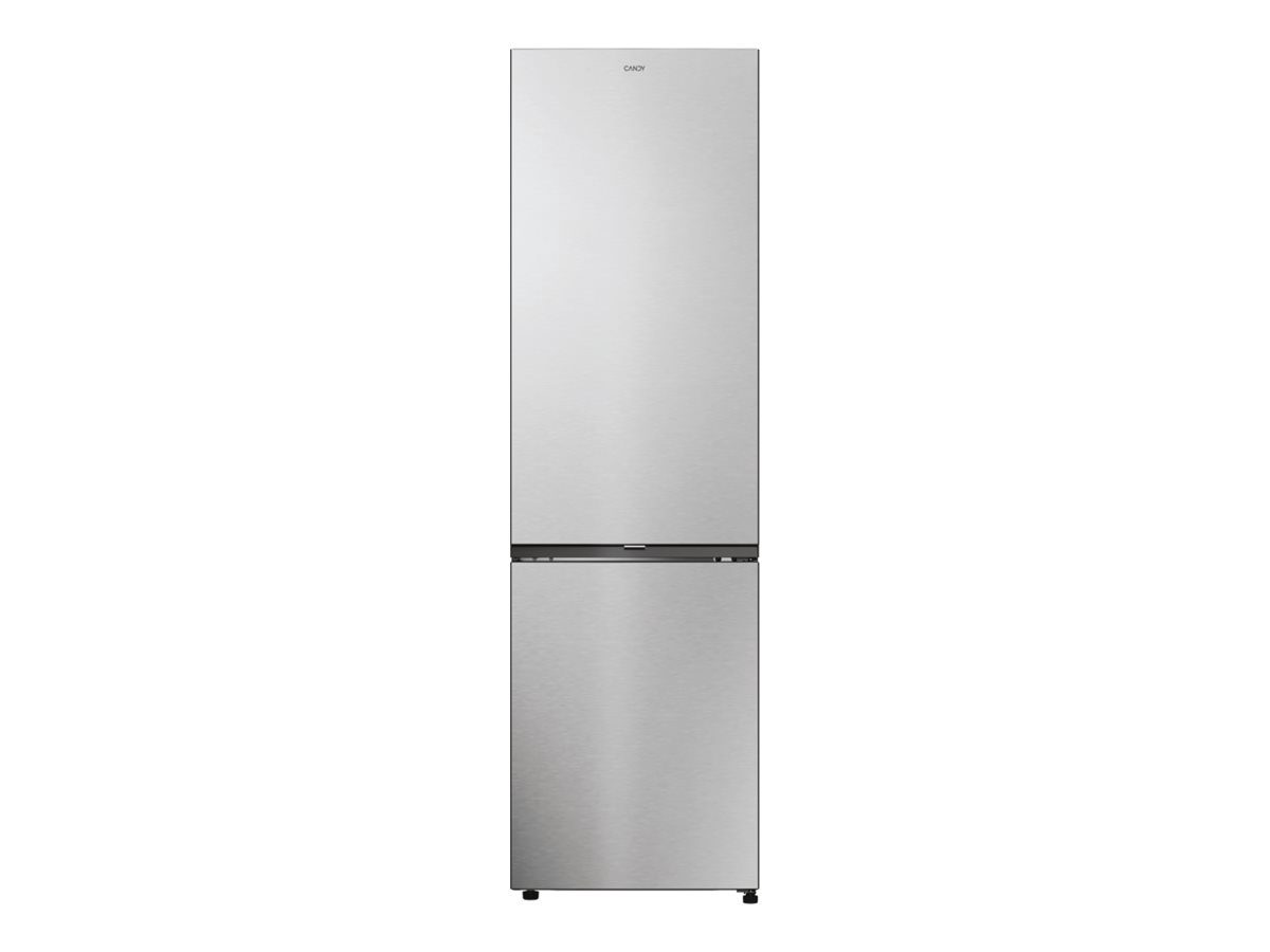 Candy Refrigerator, ECN2CQTEX206, Energy efficiency class E, Free standing, Combi, Height 205 cm, No Frost system, Fridge net capacity 289 L, Freezer net capacity 120 L, 38 dB, Stainless Steel