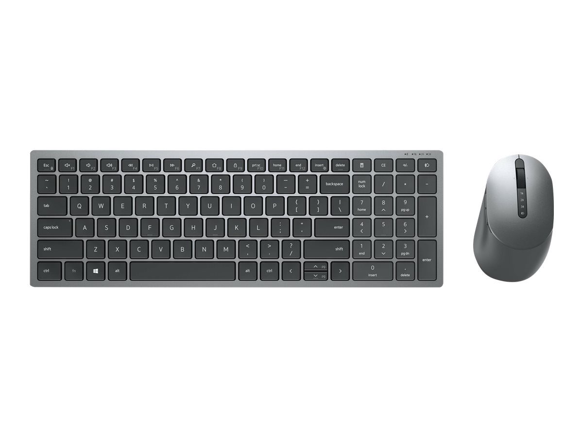 Keyboard and Mouse, KM7120W, Keyboard and Mouse Set, Wireless, Batteries included, Bluetooth, Wireless connection, NORD, Titan Gray