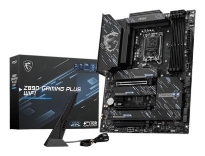 Mainboard, MSI, Intel Z890, LGA1851, ATX, Memory DDR4, Memory slots 4, 1xPCI-Express 4.0 1x, 2xPCI-Express 4.0 4x, 1xPCI-Express 5.0 16x, 4xM.2, 1xHDMI, 1xDisplayPort, 4xUSB 2.0, 3xUSB 3.2, 1xUSB-C, 1xUSB-C w/Thunderbolt, 1xPS/2, 1xRJ45, 3xAudio port, Z890GAMINGPLUSWIFI