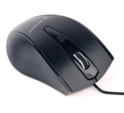 Mouse, MUS-4B-02, Standard, USB, Wired, Black