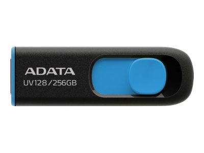 USB Flash Drive, UV128, 256 GB, USB Type-A, Black/Blue