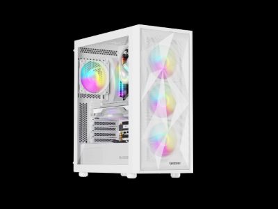 Genesis Gaming PC Case, Diaxid 605 ARGB, White, Midi Tower