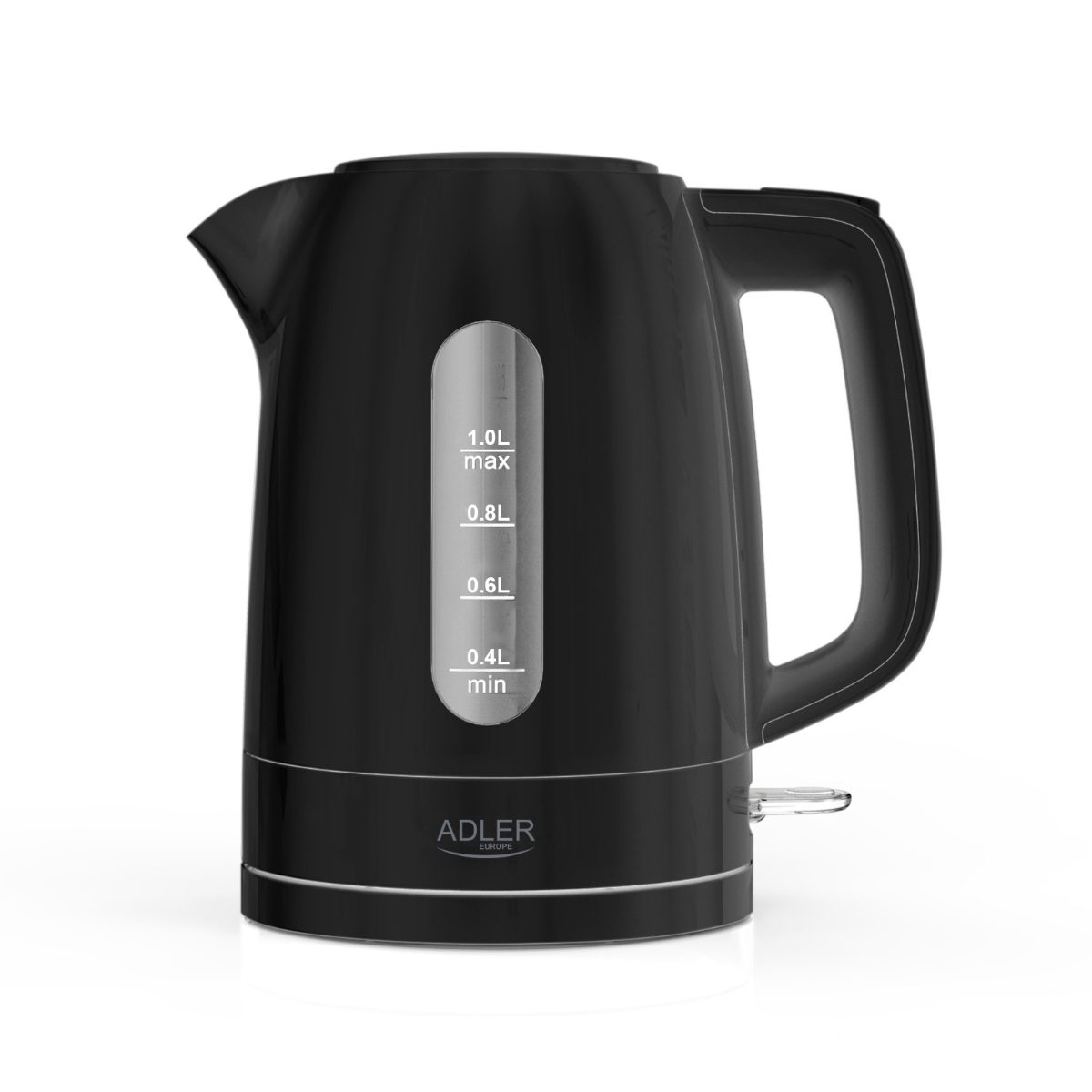 Adler Kettle, AD 1380b, Electric, 2200 W, 1 L, Polypropylene, 360° rotational base, Black
