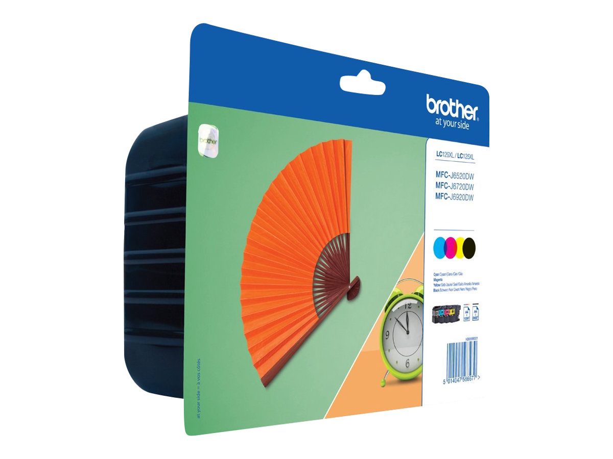 Brother LC129XLVALBP, Ink Cartridge, Black, Cyan, Magenta, Yellow