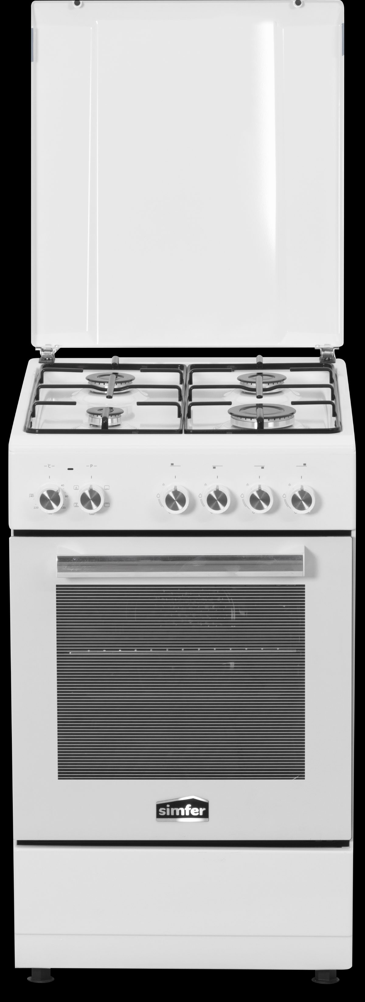 Cooker, 5405SERBB, Hob type Gas, Oven type Electric, White, Width 50 cm, Electronic ignition, Depth 60 cm, 43 L
