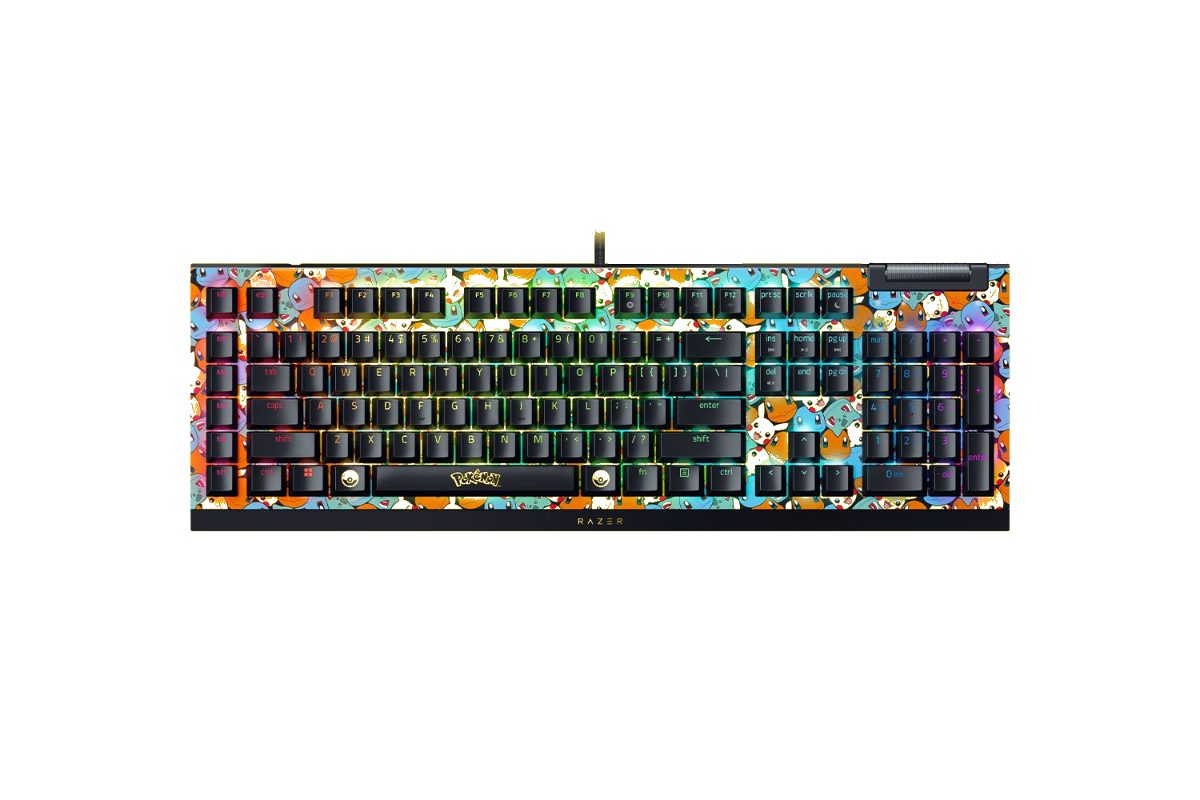 BlackWidow V4 X, Mechanical Gaming Keyboard, Wired, US, Green Mechanical Switches, Pokémon Edition, Chroma RGB