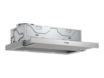 Hood Serie 4, DFM064A53, Telescopic, Energy efficiency class A, Width 60 cm, 270 m³/h, Push Buttons, LED, Silver