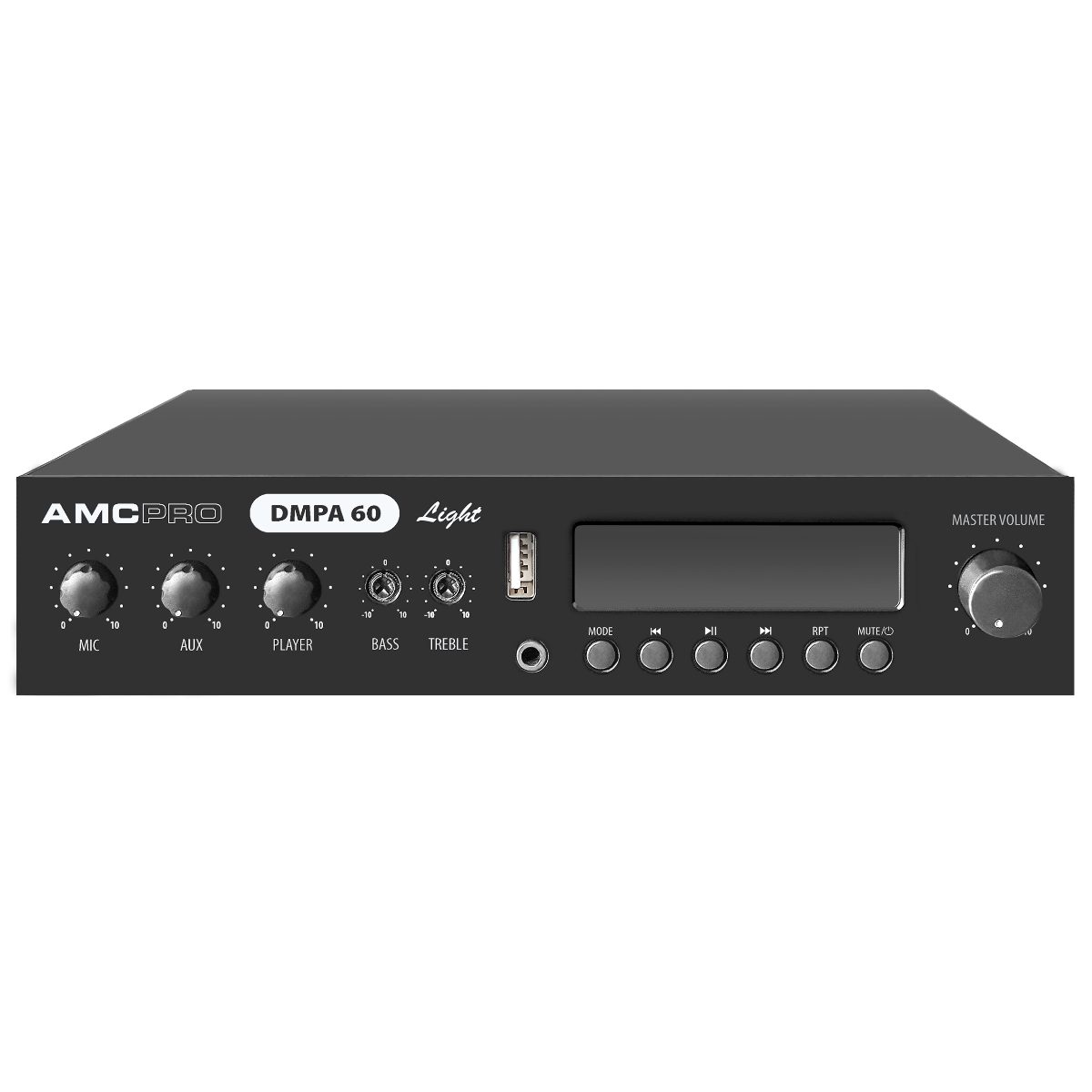 Yes, Outputs: Low impedance output: 4 Ω (Phoenix connector); Hi impedance: 100 V (Phoenix connector); Line output (stereo RCA). MIC inputs: Sensitivity: -45 dBu; Connector: MIC 1 – Phoenix; Priority: MIC 1 only, switchable; Phantom power: MIC 1 only, 24 VDC, switchable. AUX input: Low impedance output: 4 Ω (Phoenix connector); Hi impedance: 100 V (Phoenix connector); Line output (stereo RCA).