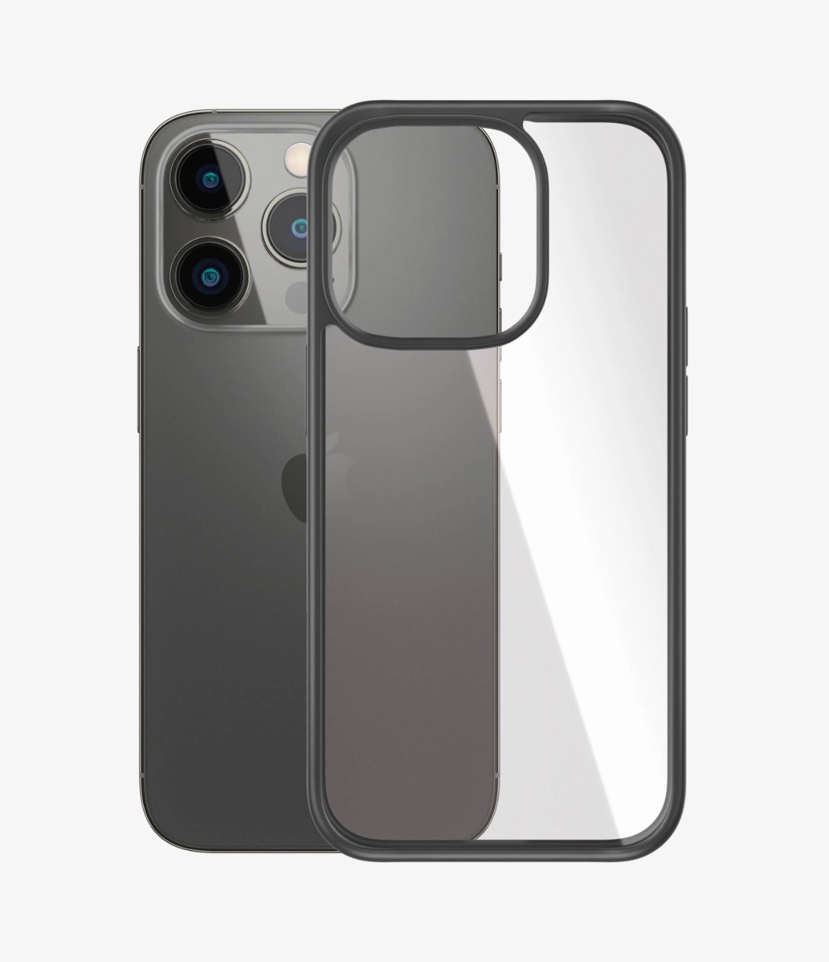 ClearCase with Black Frame, Case, Apple, iPhone 14 Pro, Black, Military grade standard; Scratch resistant; Shock resistant; Antibacterial; 100% recycled frame material