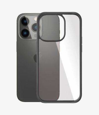 ClearCase with Black Frame, Case, Apple, iPhone 14 Pro, Black, Military grade standard; Scratch resistant; Shock resistant; Antibacterial; 100% recycled frame material