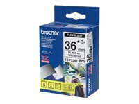 TZe-FX261 Flexible ID Laminated Tape, Black on White, TZe, 8 m, 3.6 cm