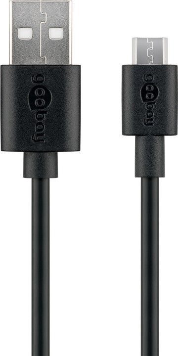 Micro USB charging and sync cable, 46800, USB-A to micro-USB USB 2.0 male (type A), USB 2.0 micro male (type B)