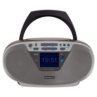 AIWA boombox sistēma ar bluetooth un TFT-LCD displeju, pelēks