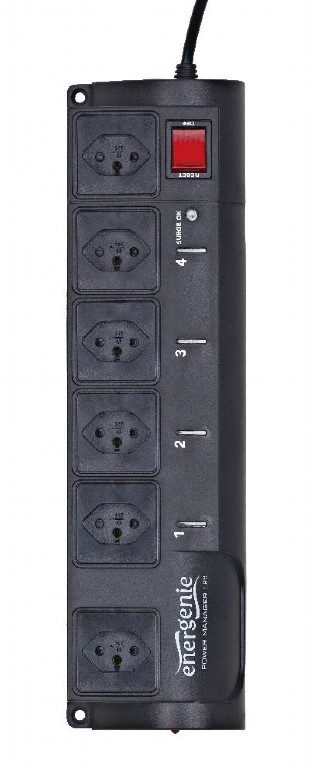 EnerGenie Programmable surge protector with LAN interface, Swiss sockets