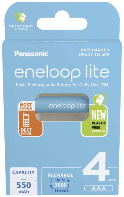 Rechargeable Batteries, ENELOOP Lite BK-4LCCE/4BE, AAA, 550 mAh, 4 pc(s)