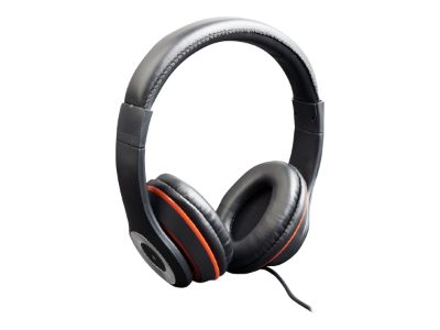 Stereo headset, "Los Angeles" + microphone, passive noise canceling, Black