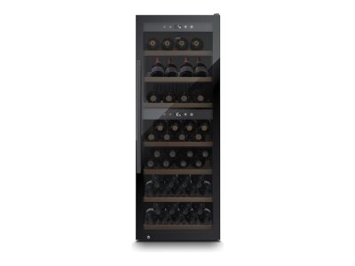 Smart Wine Cooler, WineExclusive 126, Energy efficiency class G, Showcase, Free standing, Bottles capacity 126 bottles, Cooling type Compressor technology, Black