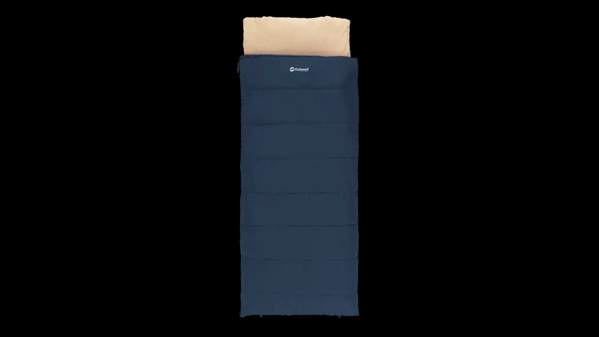 Outwell Contour Lux Deep Blue, Sleeping Bag, 220 x 85 cm, Temperature -19 to 15 °C, Right Zipper