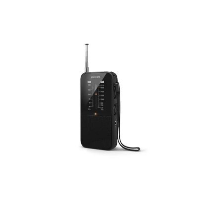 PHILIPS portatīvais kabatas izmēra radio, melns