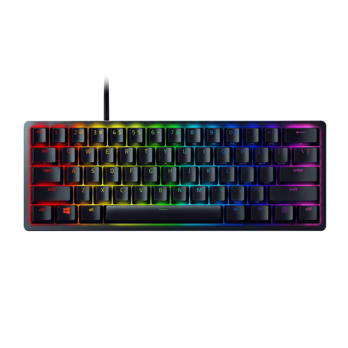 Huntsman Mini, Gaming keyboard, Wired, RGB LED light, US, Linear Optical RED