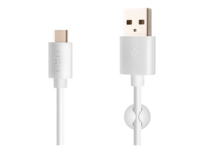 Data And Charging Cable With USB/USB-C Connectors, White