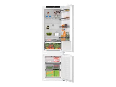 Refrigerator, KIN96VFD0, Energy efficiency class D, Built-in, Combi, Height 193.5 cm, No Frost system, Fridge net capacity 215 L, Freezer net capacity 75 L, Display, 34 dB