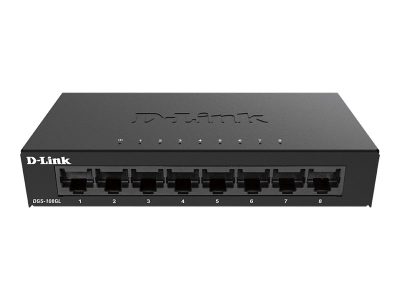 Switch, DGS-108GL/E, Unmanaged, Desktop, Gigabit Ethernet (copper) ports quantity 8, 60 month(s)
