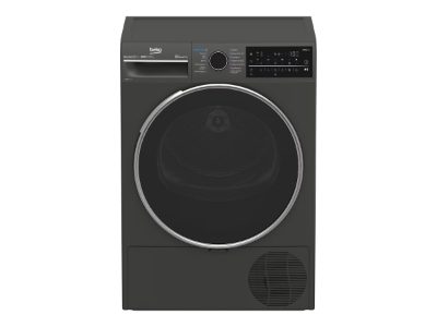 BEKO Dryer Machine, B5T89243M, Energy efficiency class C, Front loading, 9 kg, Heat pump, Digital, Depth 67 cm, Steam function, Black
