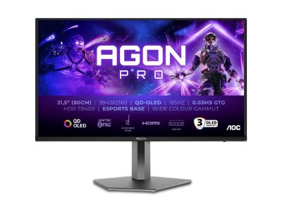 AG326UD, 32 ", OLED, 165 Hz, 0.03 ms, 3840 x 2160 pixels, 250 cd/m², HDMI ports quantity 2