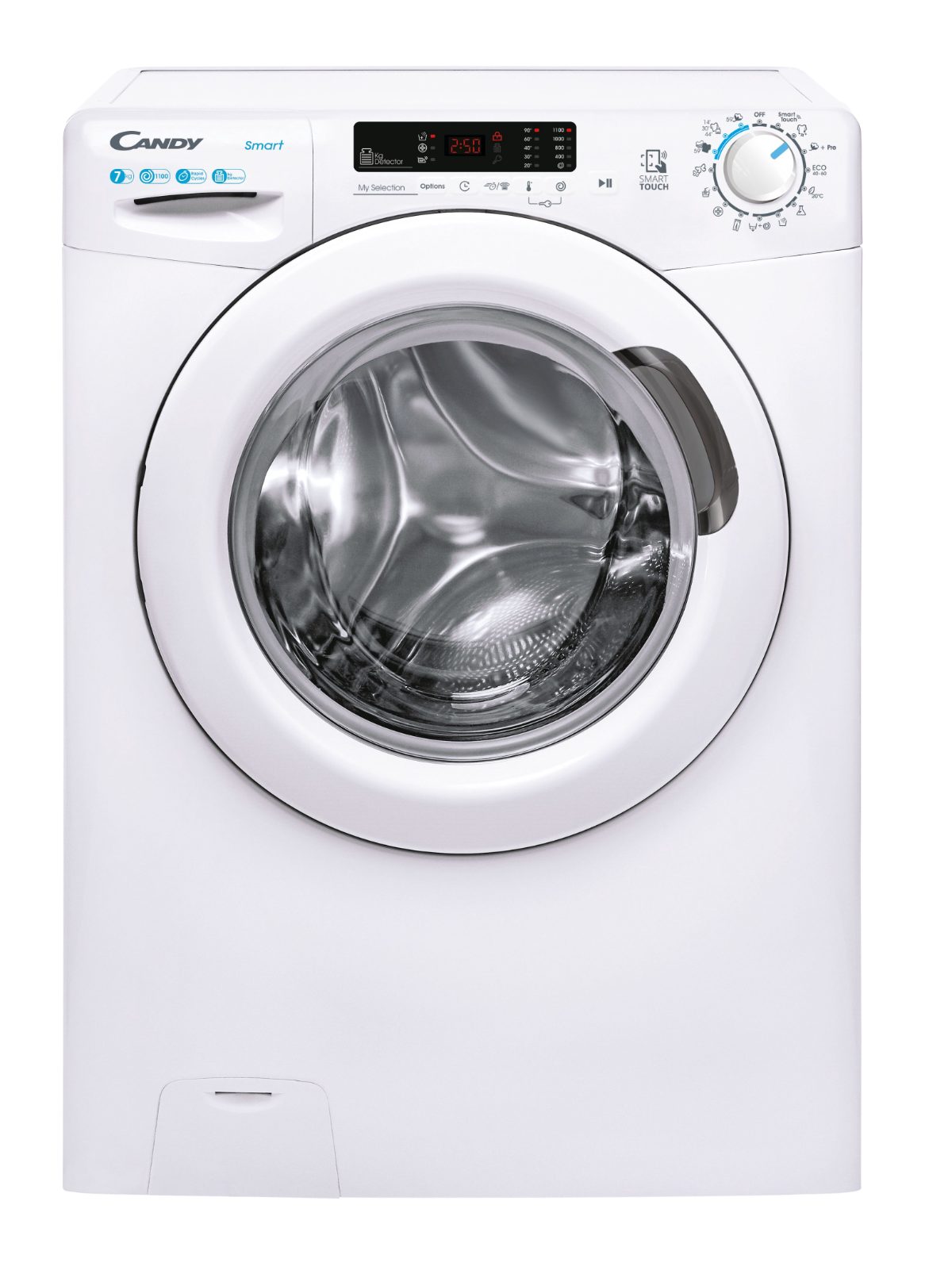 Washing Machine, CS4 1172DE/1-S, Energy efficiency class D, Front loading, Washing capacity 7 kg, 1100 RPM, Depth 45 cm, Width 60 cm, Display, LCD, Near Field Communication (NFC), White