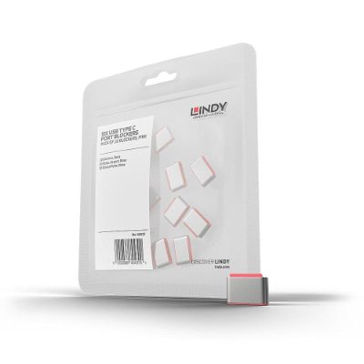 USB PORT TYPE-C BLOCKER 10PACK/PINK 40437 LINDY