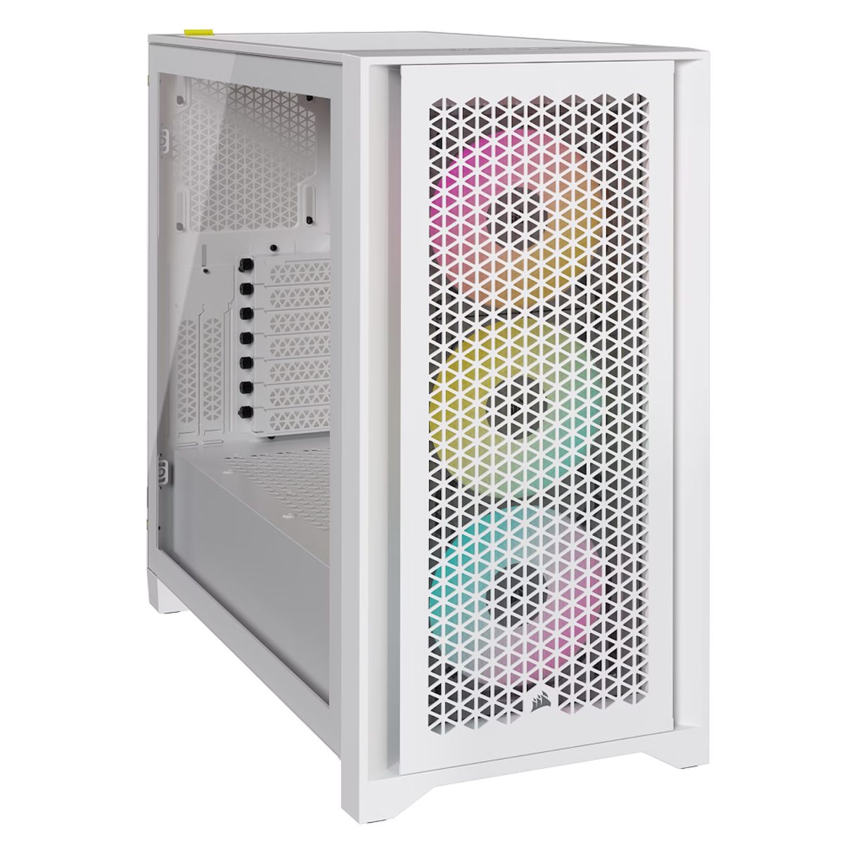 Tempered Glass PC Case, iCUE 4000D RGB AIRFLOW, Side window, White, Mid-Tower