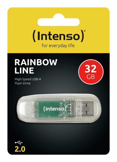 MEMORY DRIVE FLASH USB2 32GB/TRANSPARENT 3502480 INTENSO