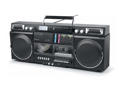 Ghetto Blasters, M-380 GB, AUX in, Bluetooth, Cassette deck, CD player, Black