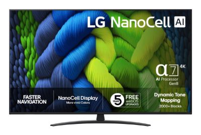 TV Set, LG, 65 ", 4K Ultra HD, 3840 x 2160 pixels, Flat, 16:9, LED, 65NANO82A6B