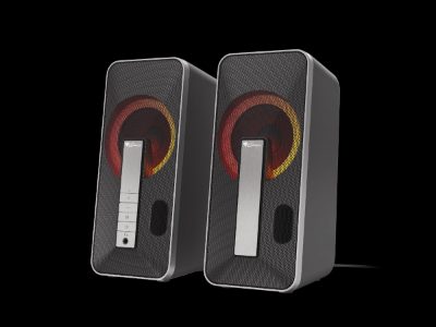 Computer Speaker, Helium 100BT RGB, Bluetooth, Wireless connection, Silver/Black