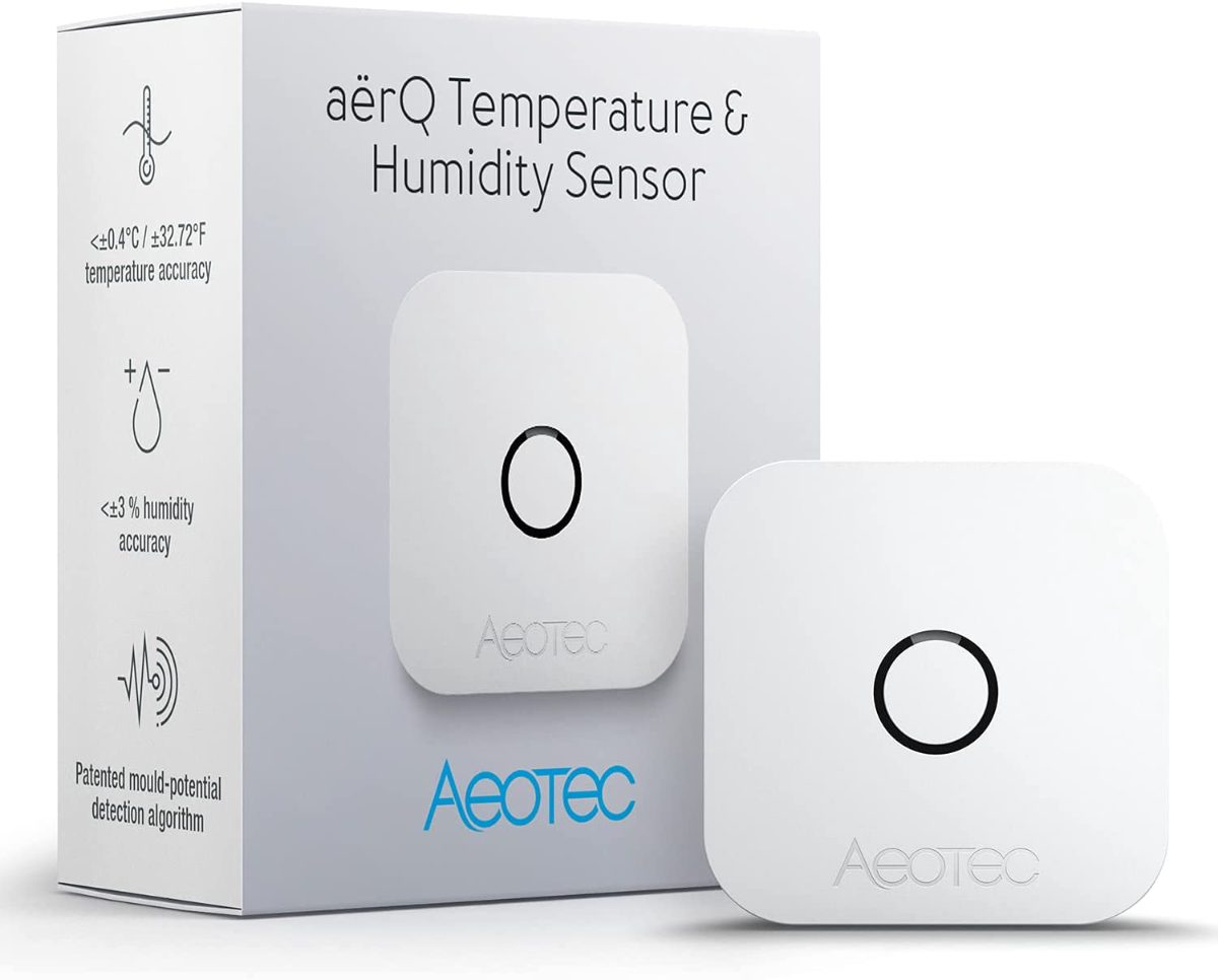 Aeotec aërQ Temperature & Humidity Sensor, Z-Wave Plus, AEOTEC, Temperature and  Humidity Sensor, aërQ