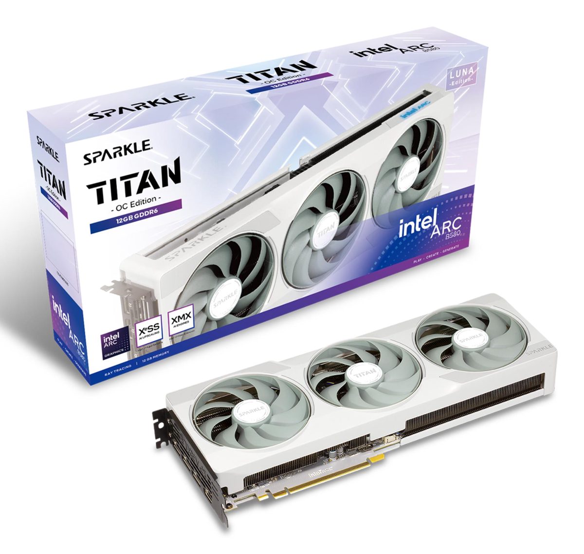 Graphics Card, SPARKLE, Intel Arc B580, 12 GB, GDDR6, 192 bit, PCIE 4.0 8x, Active, SB580TW-12GOC