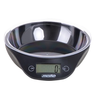 Kitchen scale with a bowl, MS 3164, Maximum weight (capacity) 5 kg, Graduation 1 g, Display type LCD, Black