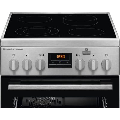 Electrolux elektriskā plīts ar elektrisko cepeškrāsni, nerūsoša tērauda, 50cm